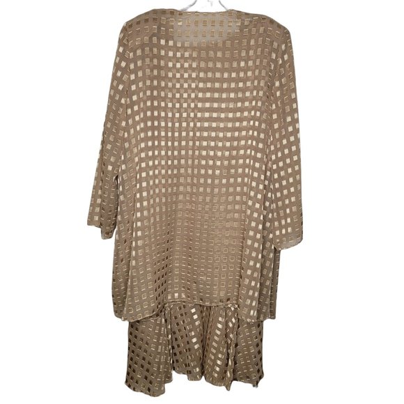 Lori Max New York Vintage 2 Piece Sleeveless Dress Gold Squares Shoulder Pads - Picture 3 of 5